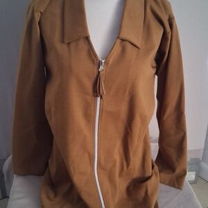 Vintage Tric-Trac by: Phyllis Keitler, Full azip Suit Jacket : Medium : Brown